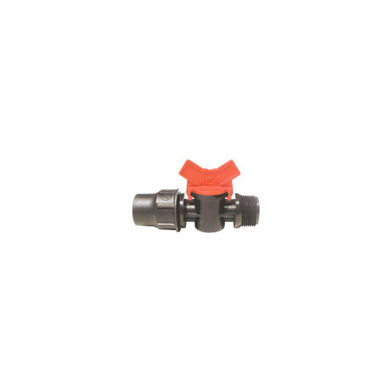 3166-0220 Спирателен кран с втулка РЕ 3/4"М х 20